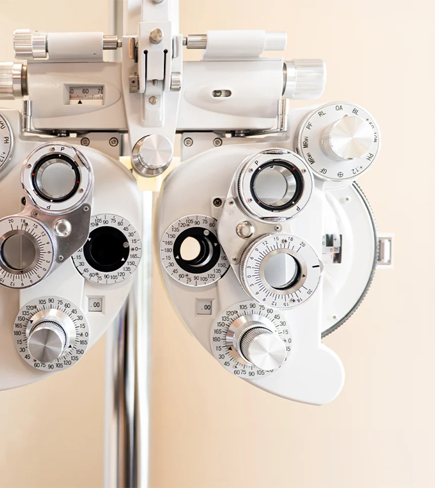 Phoropter device at Rudd Vision used for measuring eyesight